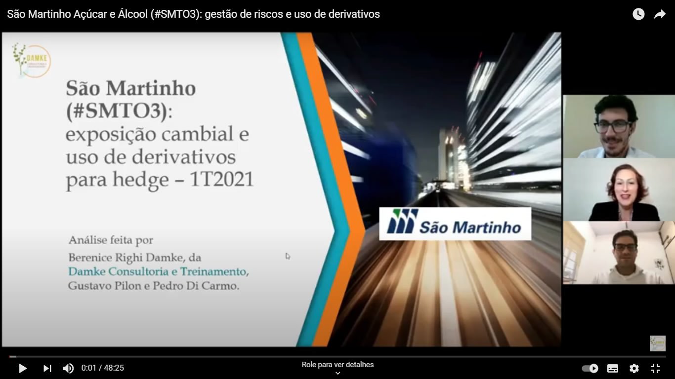 Read more about the article Damke Cast Episódio 03: São Martinho Açúcar e Álcool (#SMTO3) – Gestão de riscos e uso de derivativos